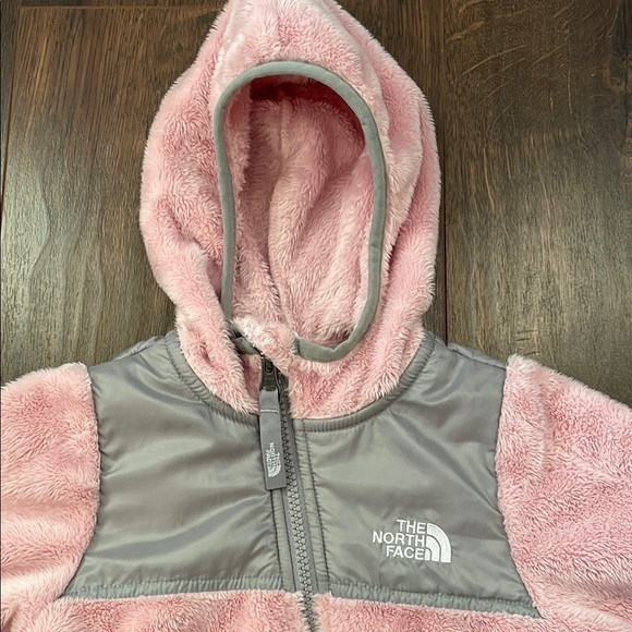 The North Face Pink Fleece Kids One Piece - Picture 2 of 5